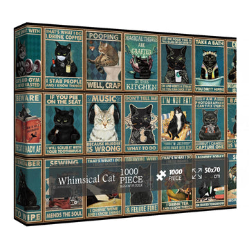 Wunderliche Katzenpuzzle 1000 Stücke